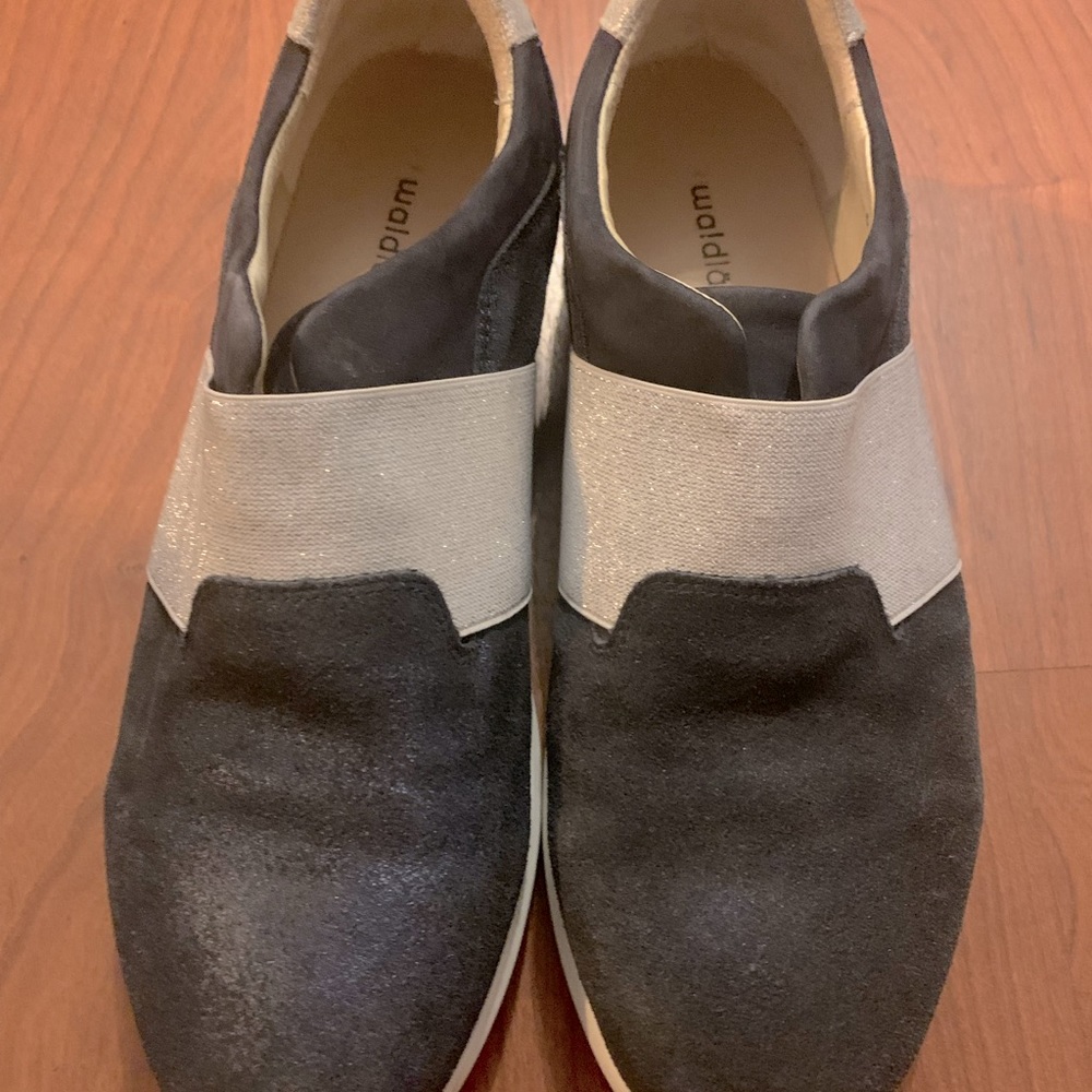 Waldlaufer Blue and silver slip ons size 8